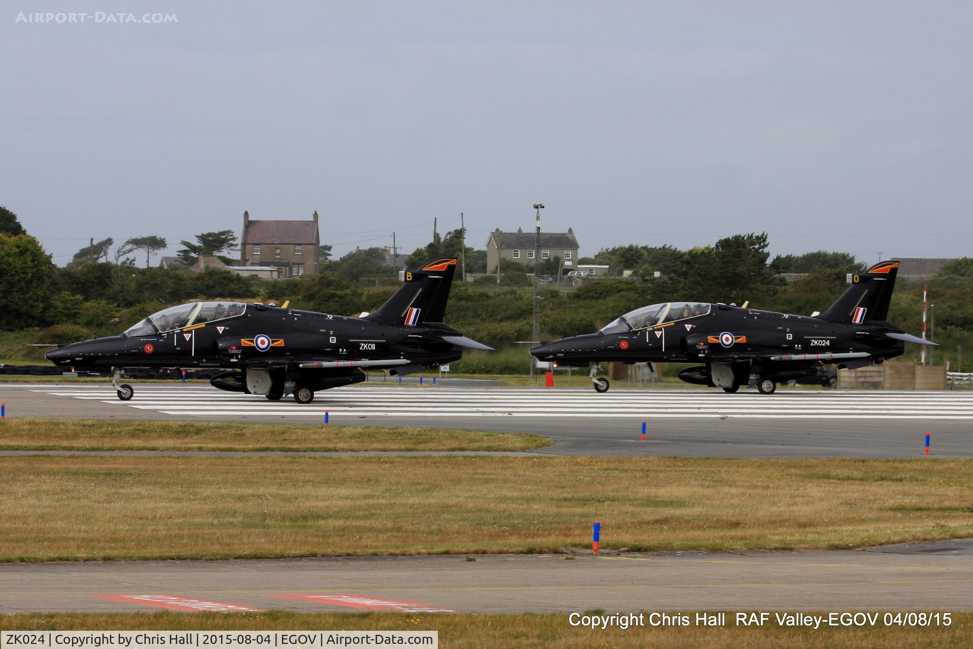 ZK024, 2009 British Aerospace Hawk T2 C/N RT015/1253, RAF IV Sqn
