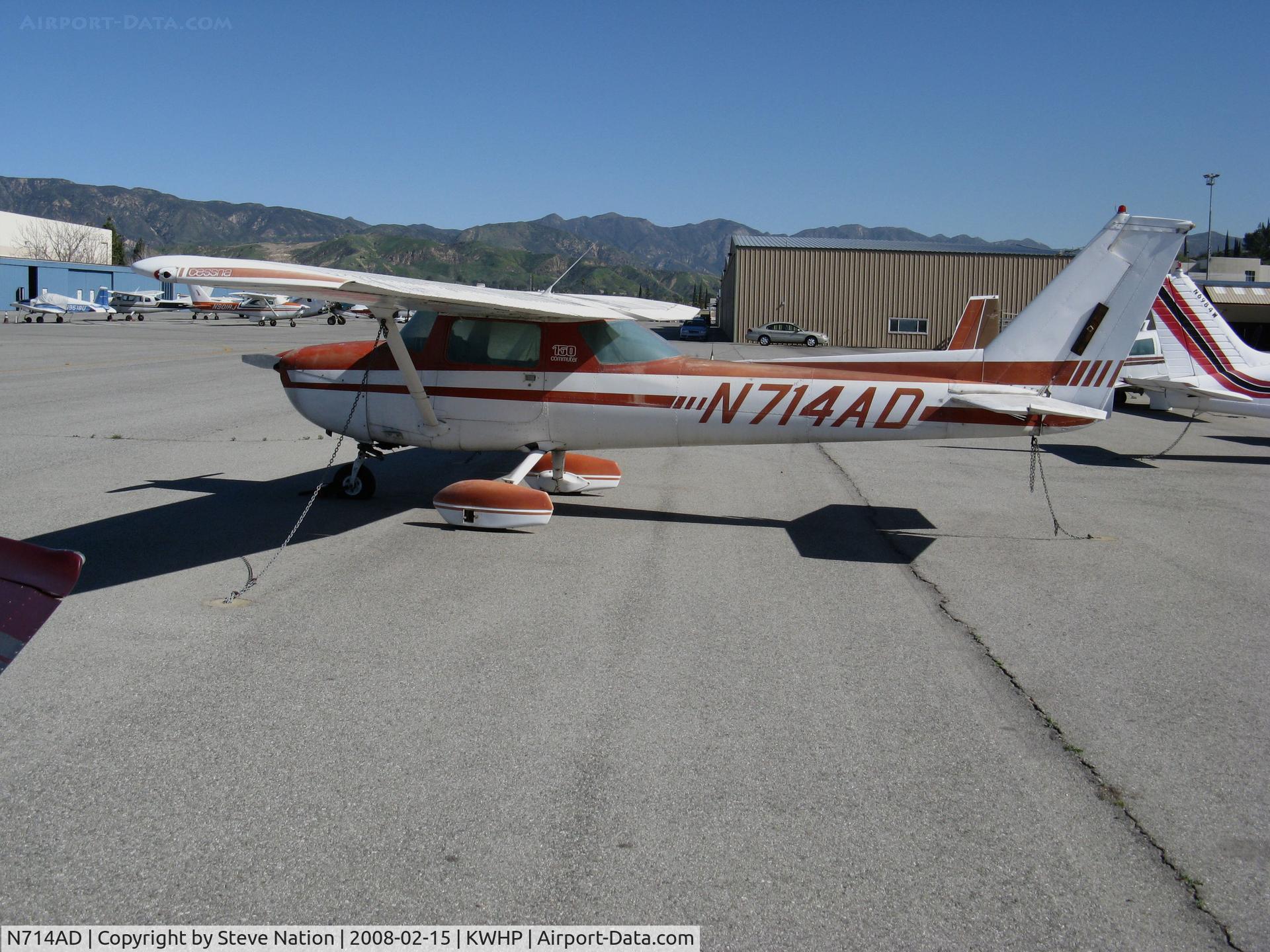 N714AD, 1976 Cessna 150M C/N 15079019, Locally based 1976 Cessna 150M @ Whiteman airport, Pacoima, CA