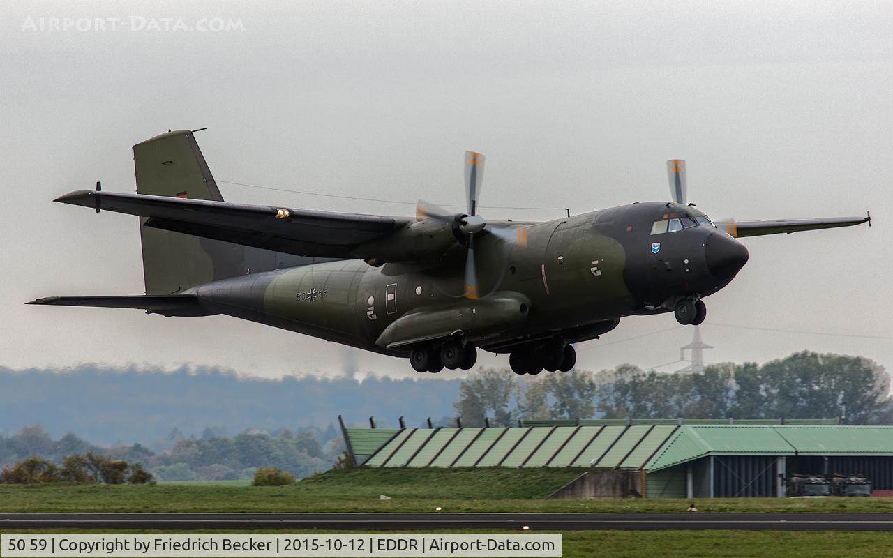 50 59, Transall C-160D C/N D81, on final RW09