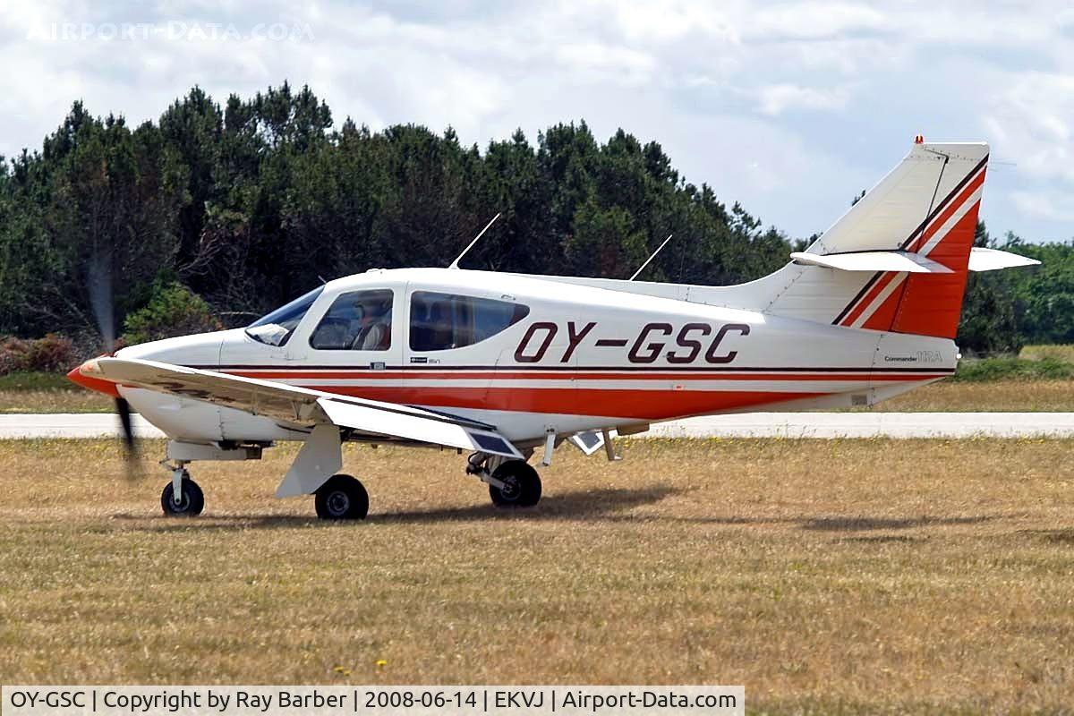OY-GSC, 1976 Rockwell International 112 Commander C/N 487, Rockwell Commander 112A [487] Stauning~OY 14/06/2008