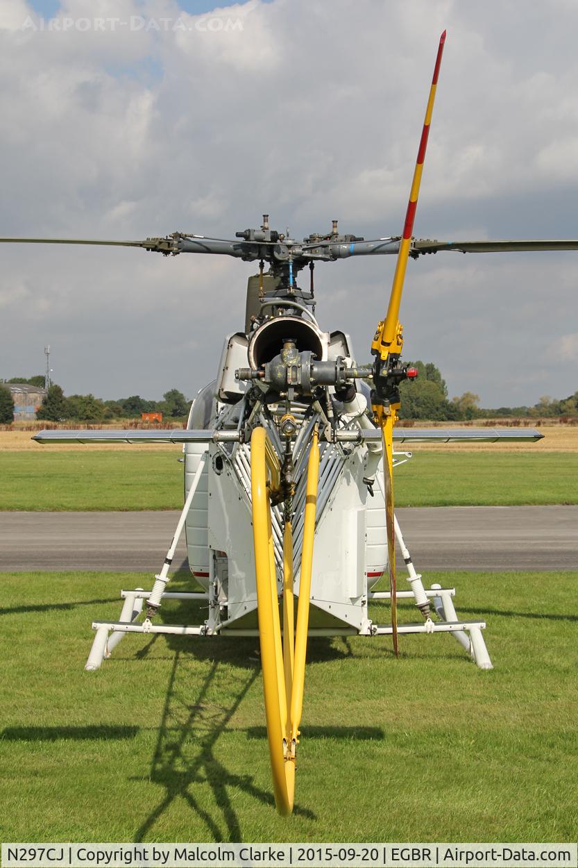 N297CJ, 1963 Sud Aviation SA-313B Alouette II C/N 1847, Sud Aviation SA-313B Alouette II  at The Real Aeroplane Club's Helicopter Fly-In, Breighton Airfield, September 20th 2015.