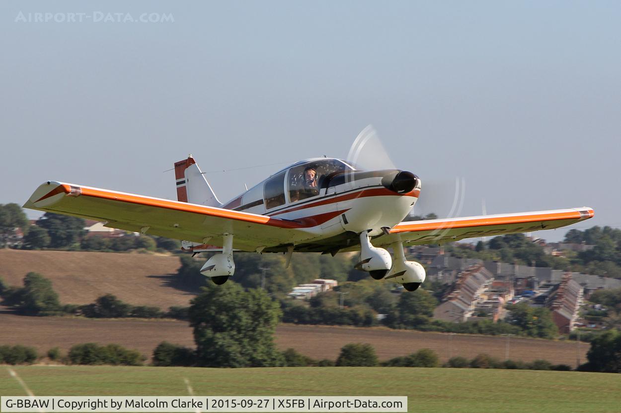 G-BBAW, 1973 Robin HR-100-210 II Safari C/N 167, Robin HR-100-210 II Safari taking off on 26, Fishburn Airfield, September 27th 2015.