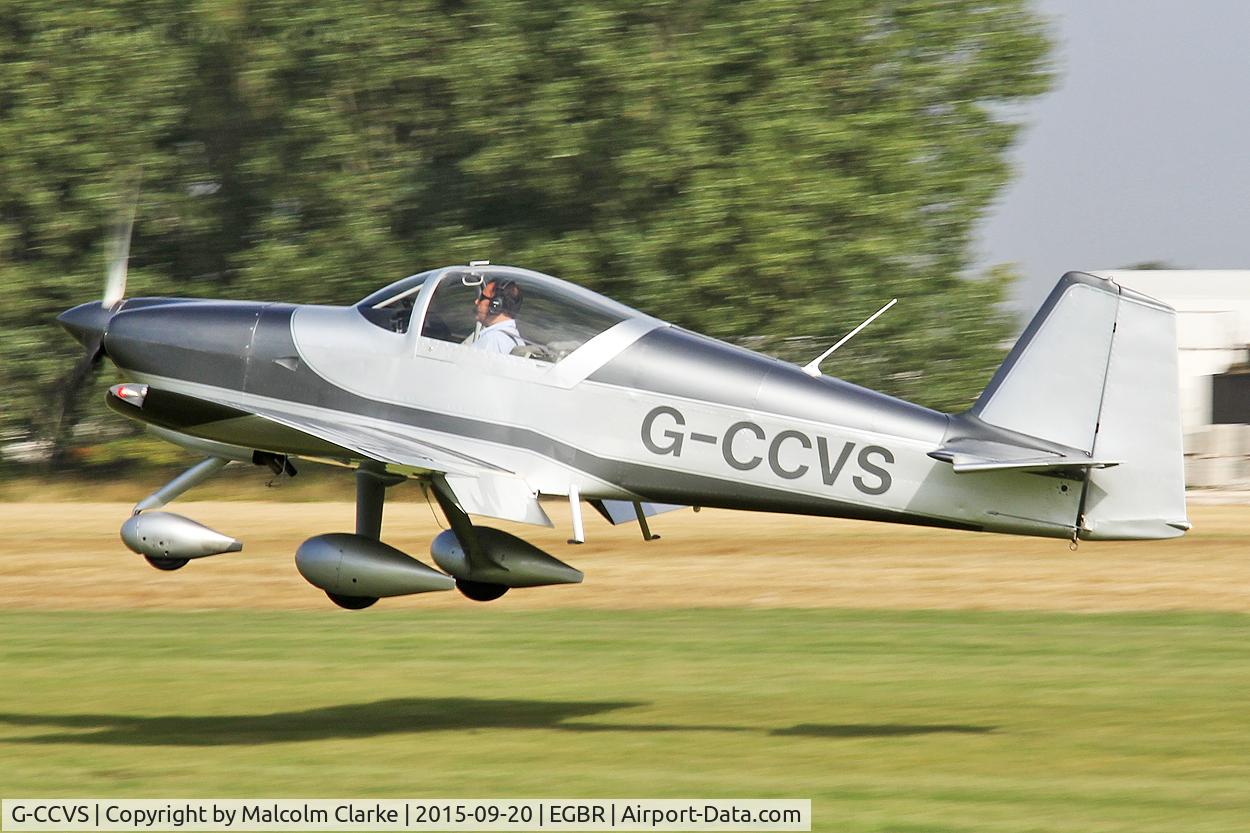 G-CCVS, 2010 Vans RV-6A C/N PFA 181A-13413, Vans RV-6A landing  at The Real Aeroplane Club's Helicopter Fly-In, Breighton Airfield, September 20th 2015.