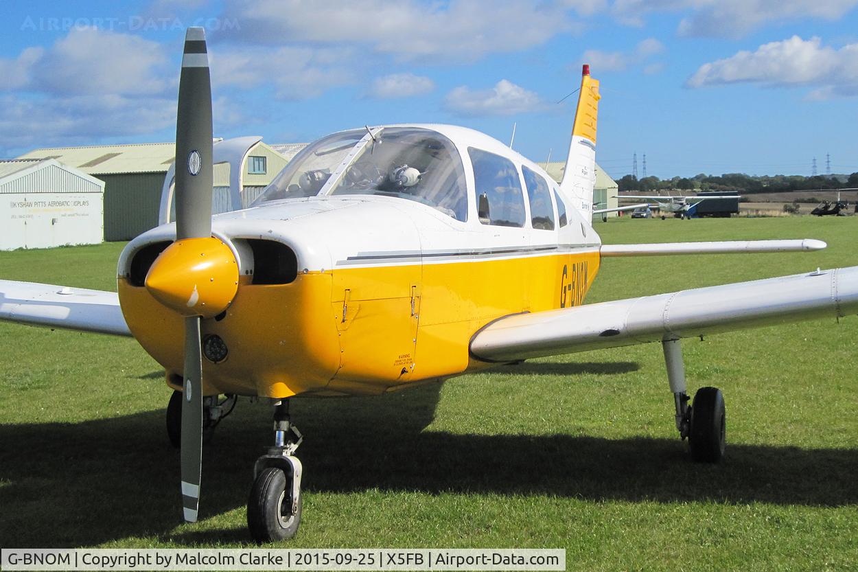 G-BNOM, 1987 Piper PA-28-161 Cherokee Warrior II C/N 2816024, Piper PA-28-161 Cherokee Warrior II at Fishburn Airfield, September 25th 2015.