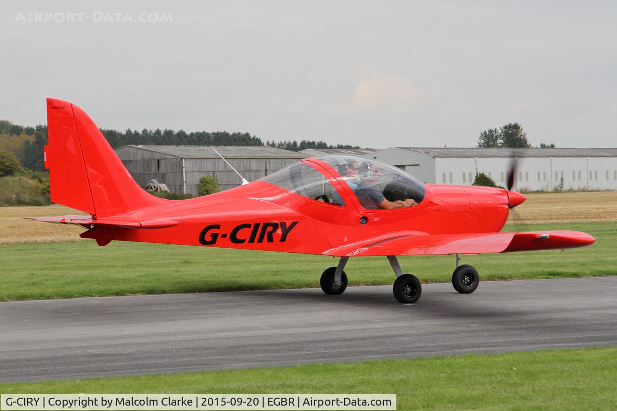 G-CIRY, 2015 Evektor EV-97 Eurostar SL C/N 2015-4222, Evektor Aerotechnik EV-97 Eurostar SL at The Real Aeroplane Company's Helicopter Fly-In, Breighton Airfield, September 20th 2015.