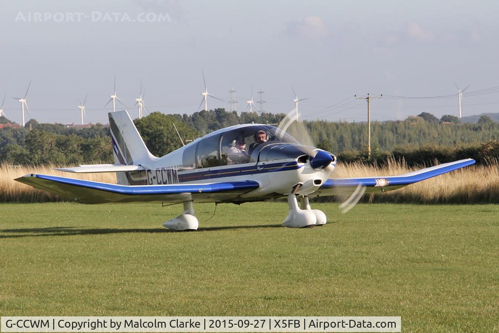 G-CCWM, 2000 Robin DR-400-180 Regent Regent C/N 2457, Robin DR-400-180 Regent visits Fishburn Airfield, September 27th 2015.