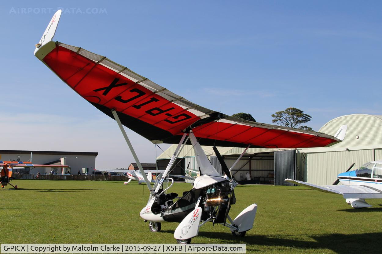 G-PICX, 2008 P&M Aviation QuikR C/N 8411, P&M Aviation QuikR, a visitor to Fishburn Airfield, September 27th 2015.