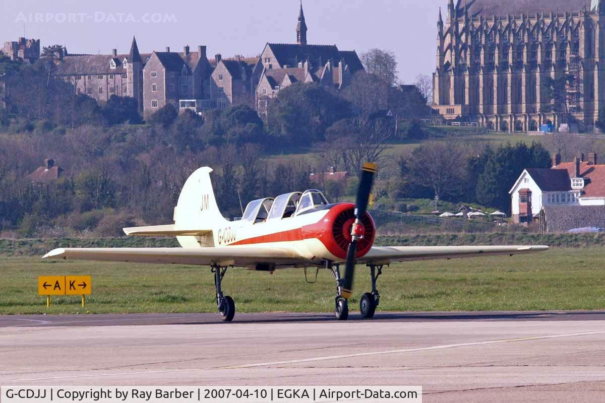G-CDJJ, 1989 Bacau Yak-52 C/N 899912, Yakovlev Yak-52 [899912] Shoreham~G 10/04/2007