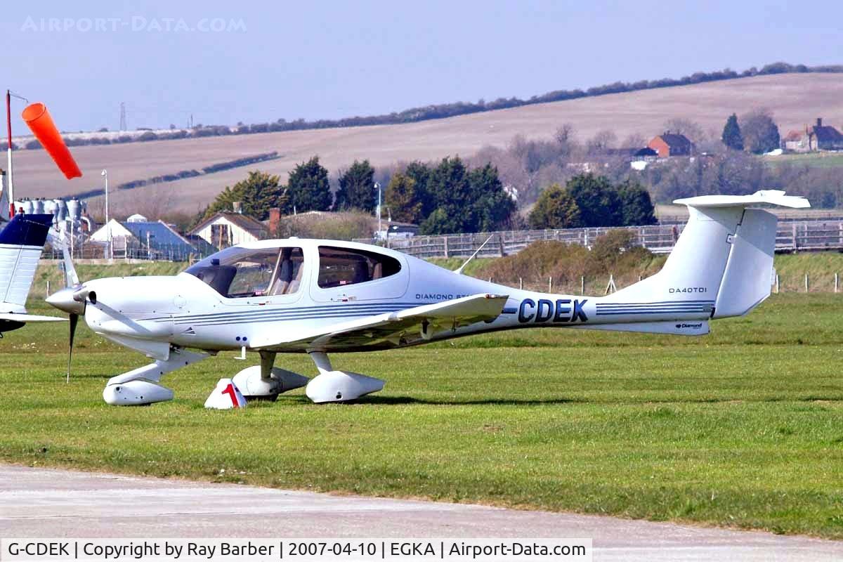 G-CDEK, 2004 Diamond DA-40TDI Diamond Star C/N D4.143, Diamond DA.40D Star TDI [D4.143] Shoreham~G 10/04/2007