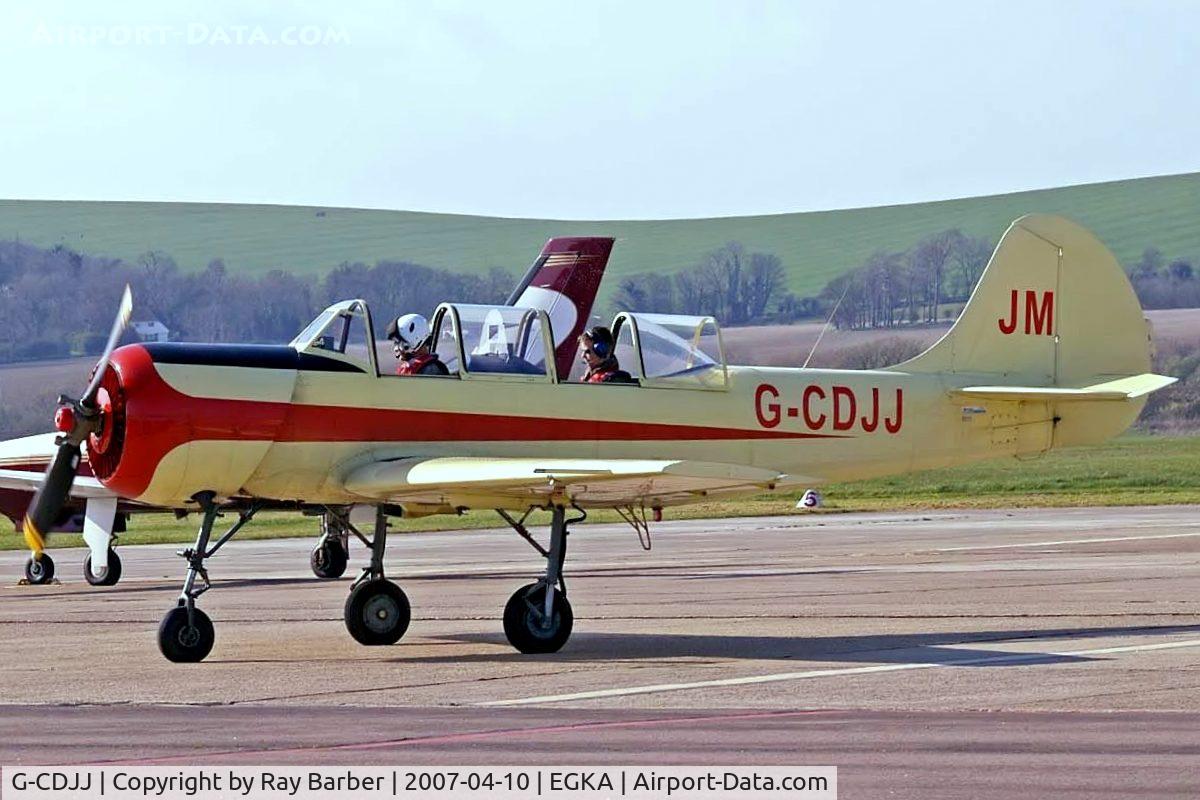 G-CDJJ, 1989 Bacau Yak-52 C/N 899912, Yakovlev Yak-52 [899912] Shoreham~G 10/04/2007
