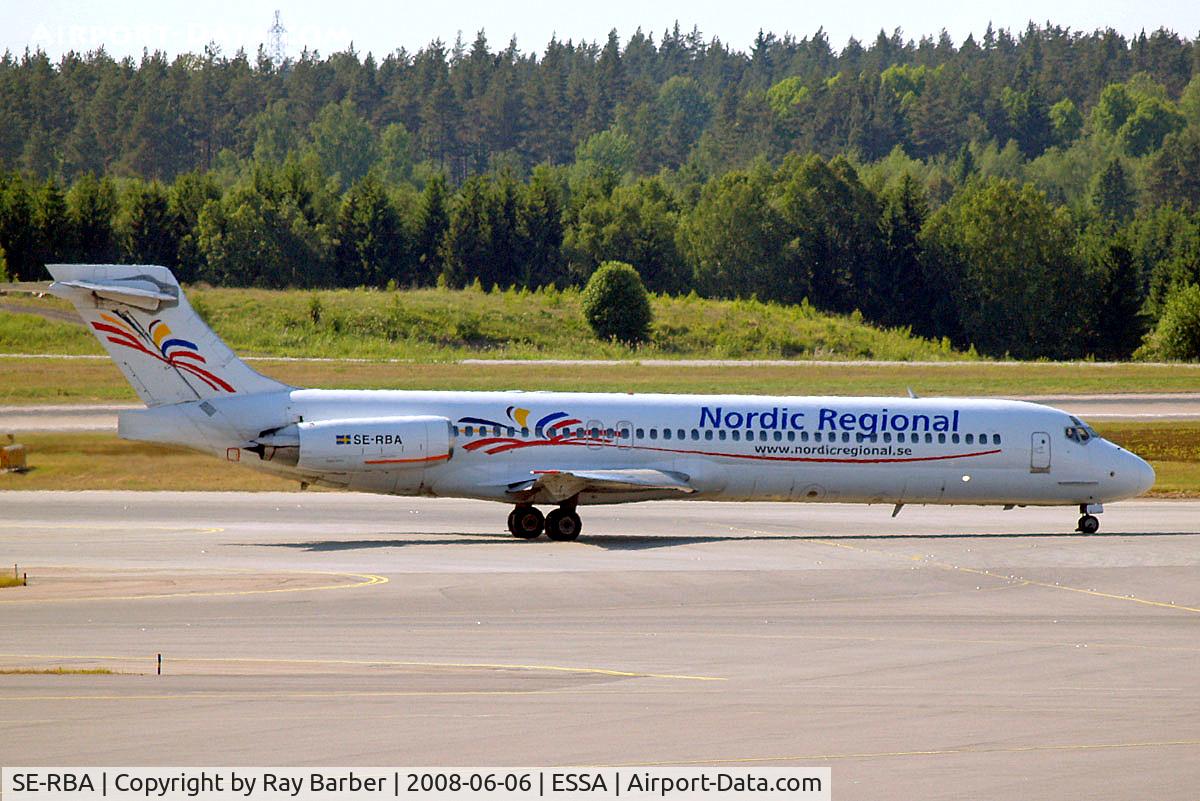 SE-RBA, 1987 McDonnell Douglas MD-87 (DC-9-87) C/N 49403, McDonnell Douglas DC-9-87 [49403] (Nordic Regional) Stockholm-Arlanda~SE 06/06/2008