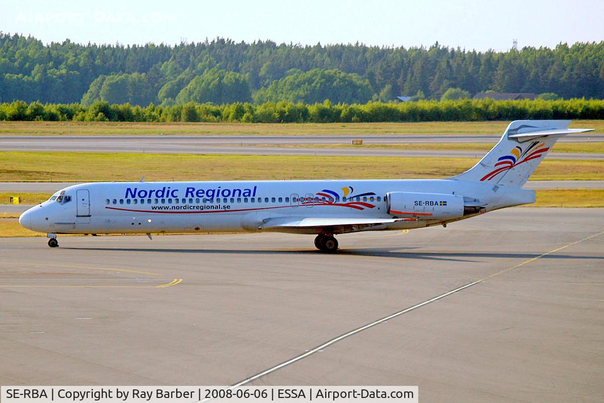 SE-RBA, 1987 McDonnell Douglas MD-87 (DC-9-87) C/N 49403, McDonnell Douglas DC-9-87 [49403] (Nordic Regional) Stockholm-Arlanda~SE 06/06/2008
