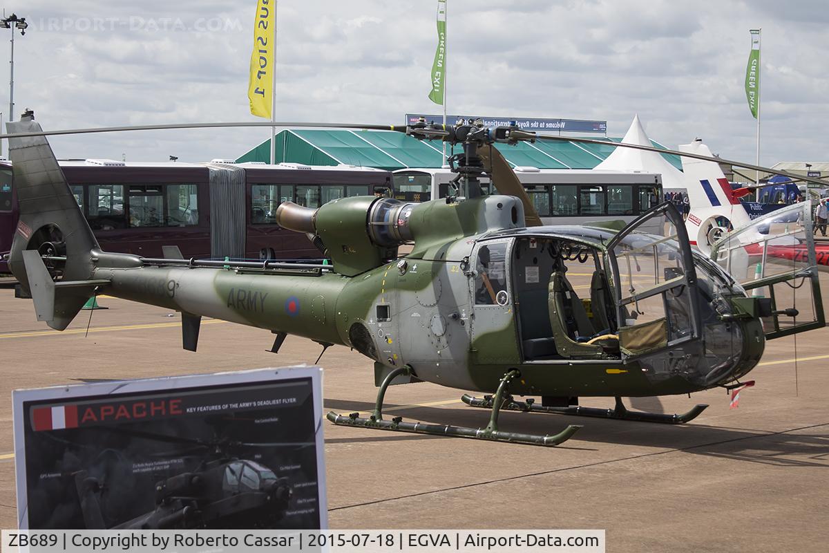 ZB689, Westland SA-341B Gazelle AH1 C/N WA2002, RIAT15