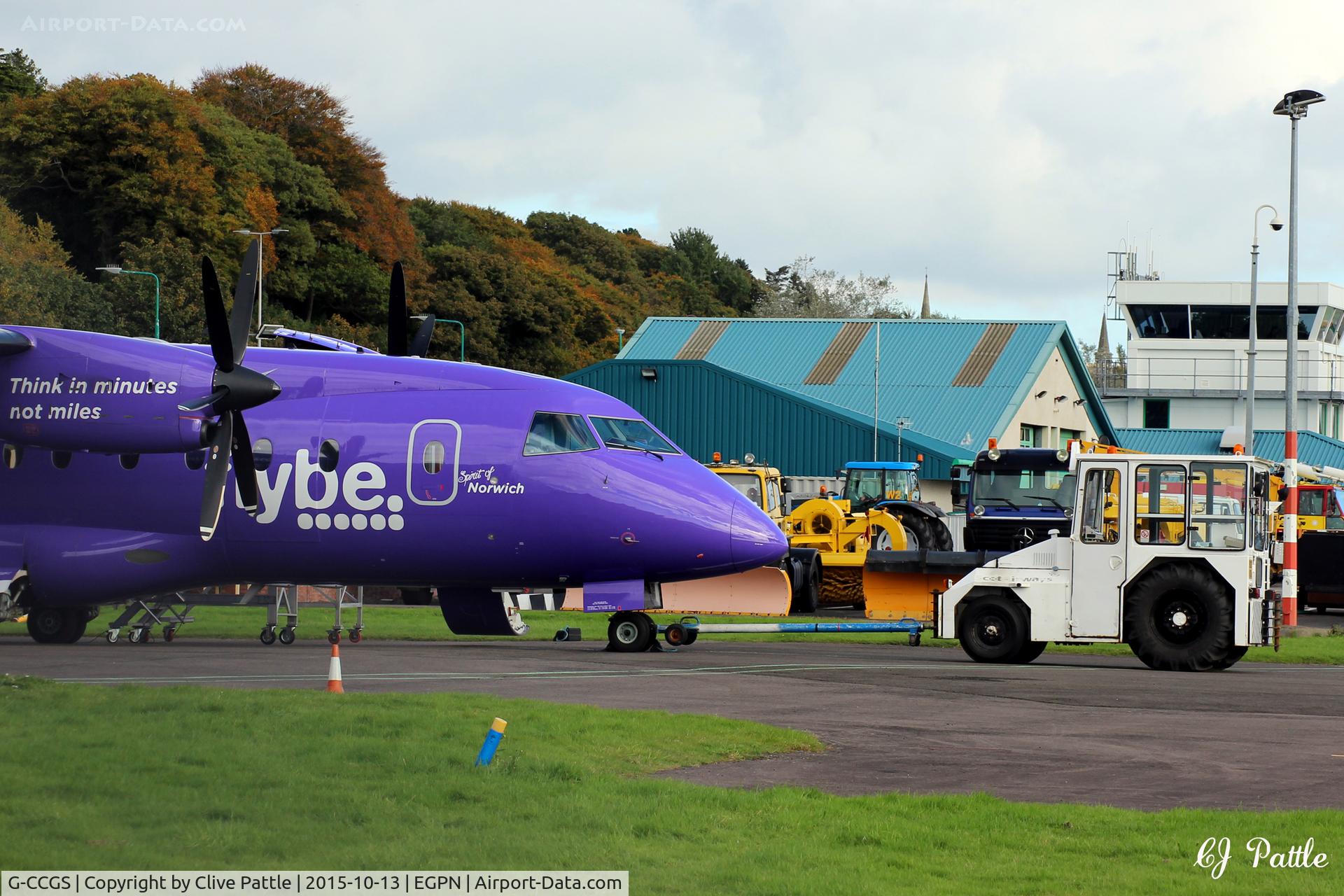 G-CCGS, 1998 Dornier 328-100 C/N 3101, Parked up at the Flybe engineering facility at Dundee Riverside airport EGPN