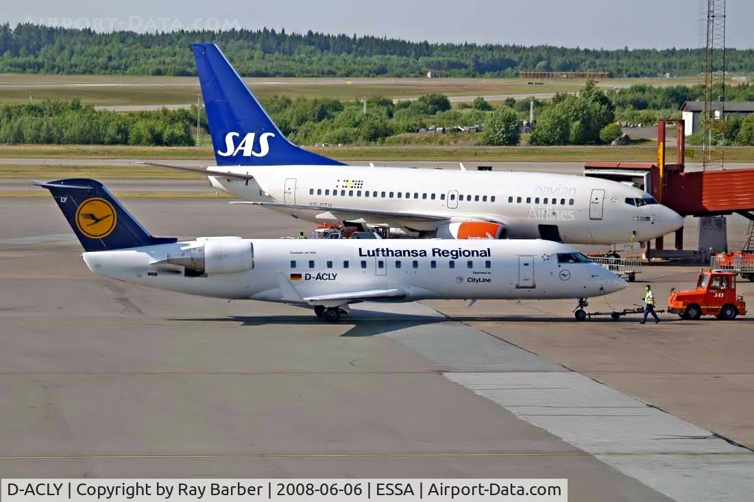 D-ACLY, 1996 Canadair CRJ-200LR (CL-600-2B19) C/N 7119, Canadair Regional Jet 100LR [7119] (Lufthansa Regional/CityLine) Stockholm-Arlanda~SE 06/06/2008