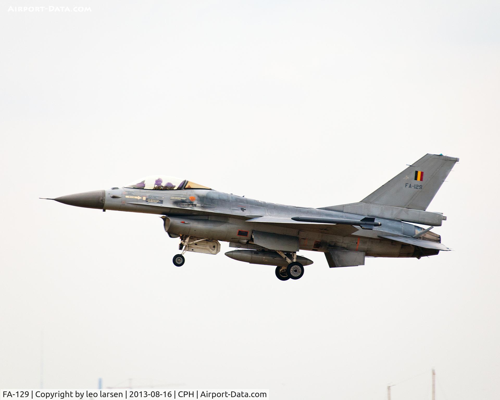 FA-129, 1990 SABCA F-16AM Fighting Falcon C/N 6H-129, Copenhagen 16.8.13