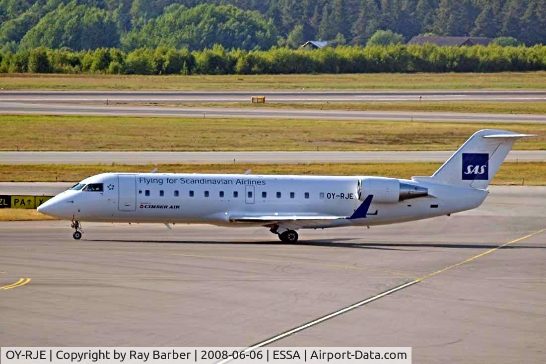 OY-RJE, Canadair CRJ-100LR (CL-600-2B19) C/N 7009, Canadair Regional Jet 100LR [7009] (Cimber Air) Stockholm-Arlanda~SE 06/06/2008