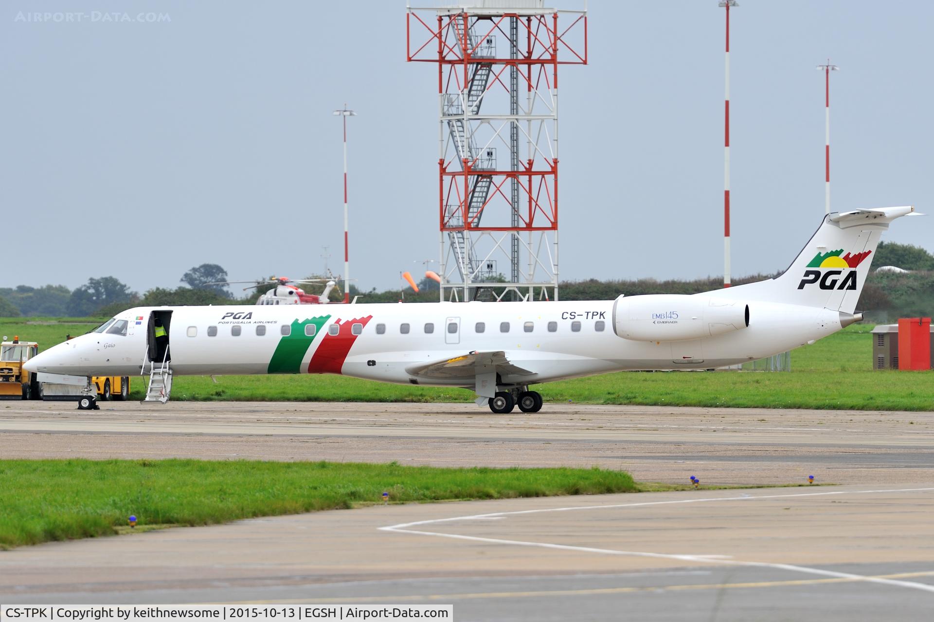 CS-TPK, 1998 Embraer EMB-145EP (ERJ-145EP) C/N 145041, 'Gaio' fresh from re-spray.