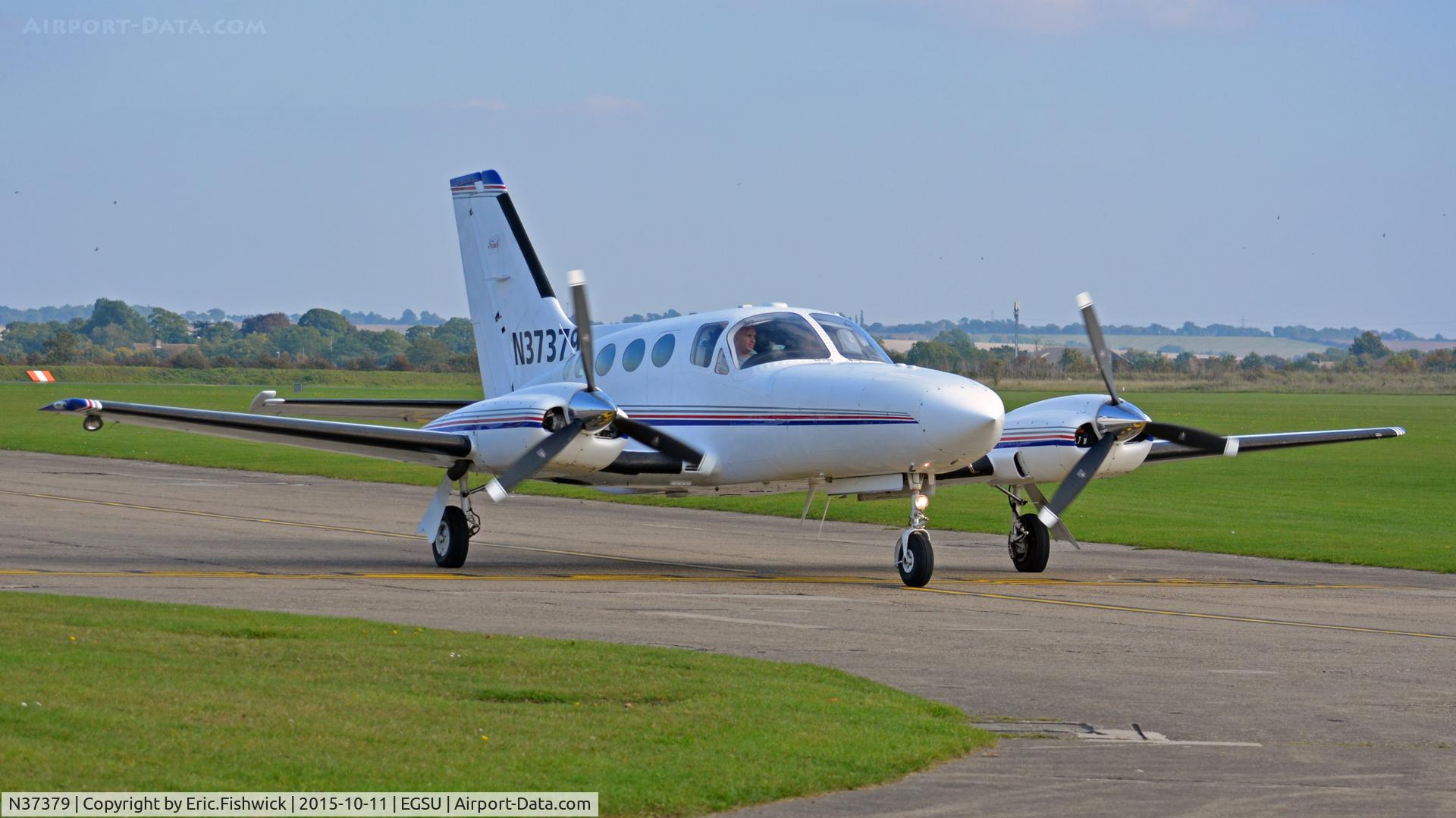 N37379, 1979 Cessna 421C Golden Eagle C/N 421C0654, 3. N37379 preparing to depart the Imperial War Museum, Duxford, Cambridgeshire.