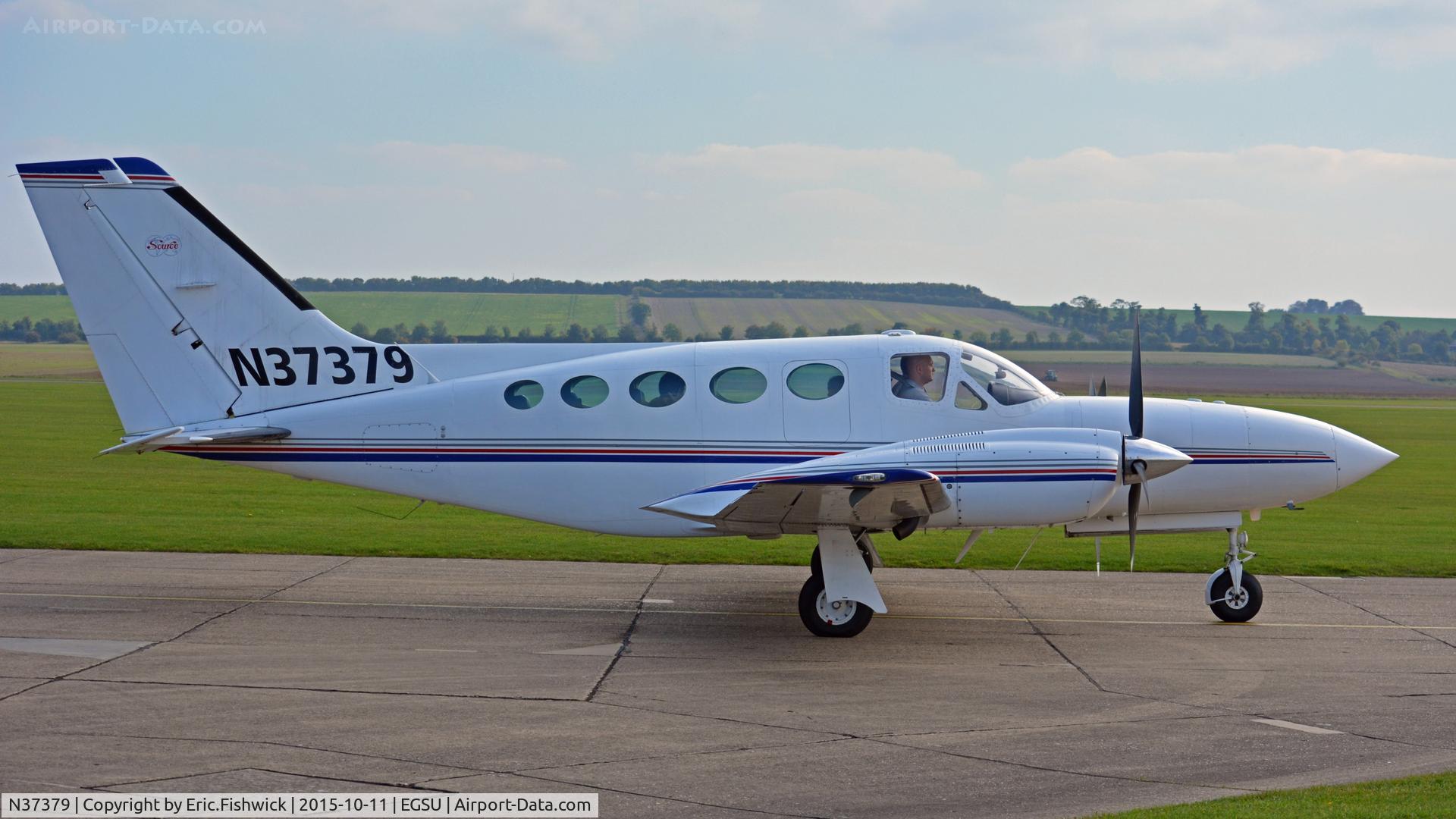 N37379, 1979 Cessna 421C Golden Eagle C/N 421C0654, X. N37379 preparing to depart the Imperial War Museum, Duxford, Cambridgeshire.