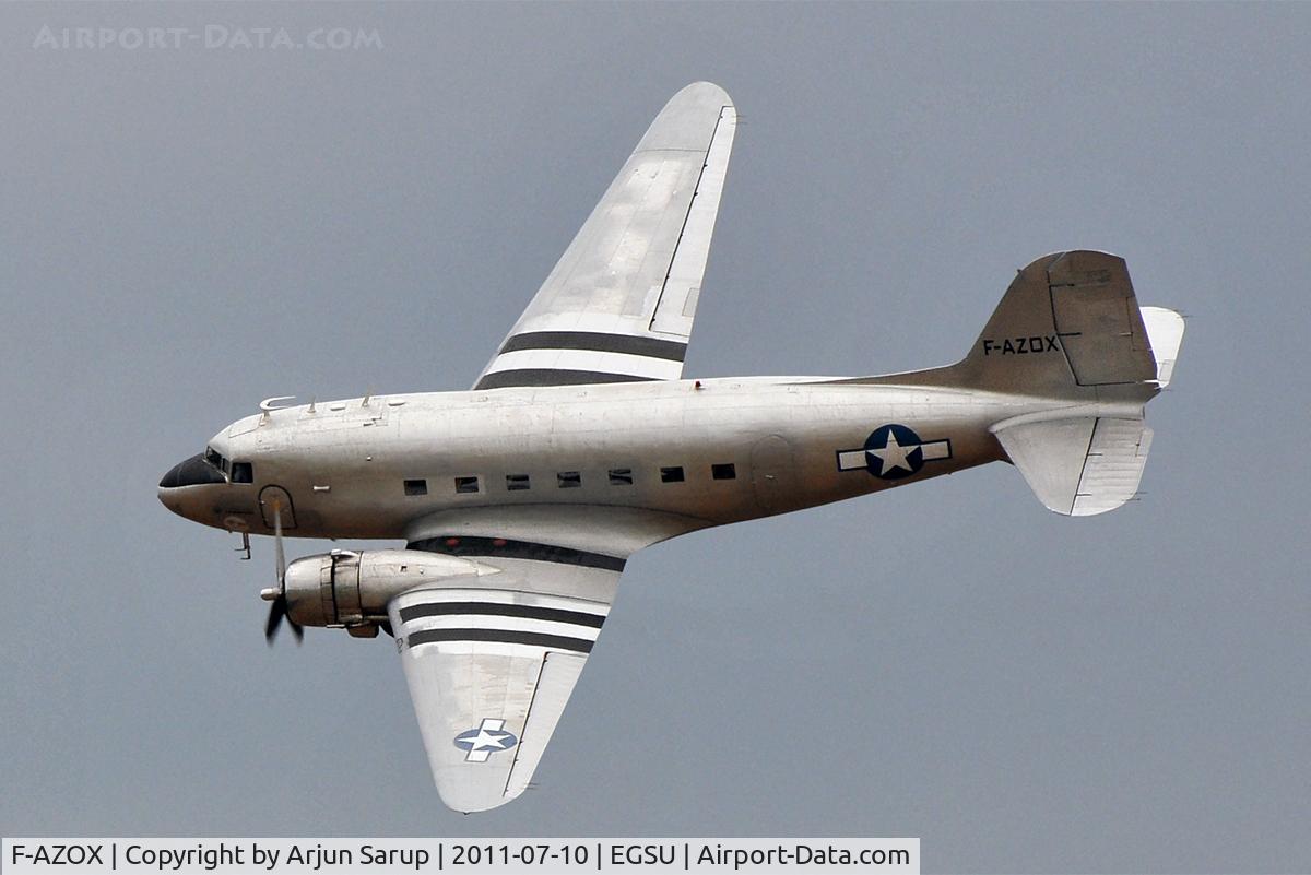 F-AZOX, 1945 Douglas DC-3C-S1C3G (C-47B-35-DK) C/N 16604, Displaying at Flying Legends 2011 at Duxford.