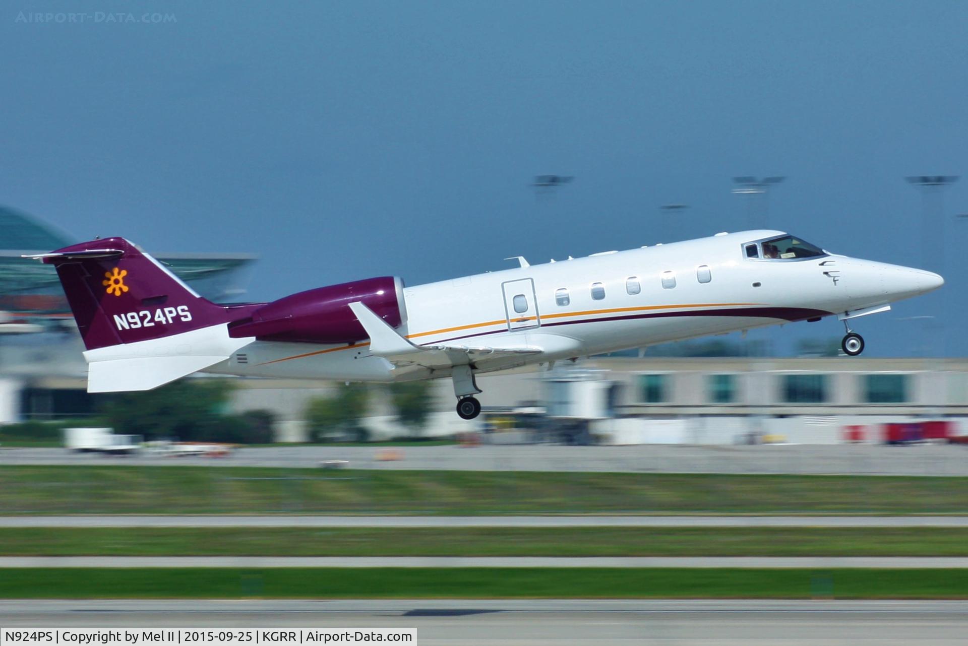 N924PS, 1994 Learjet Inc 60 C/N 050, KGRR-KTEB - Departing RWY 8R