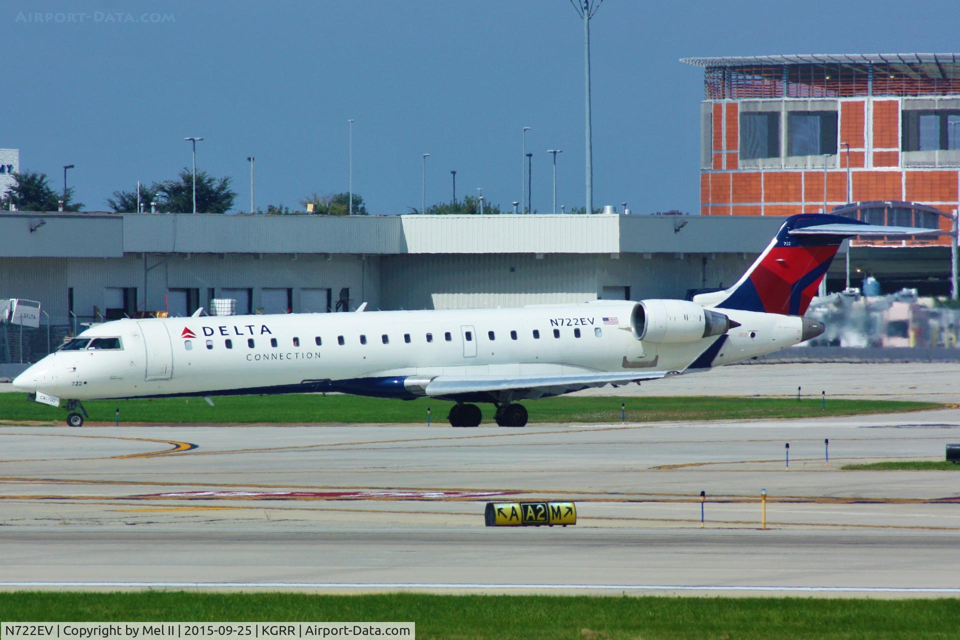 N722EV, 2003 Bombardier CRJ-701 (CL-600-2C10) Regional Jet C/N 10127, ASQ5265 - KGRR-KDTW - Taxi For Departure RWY 8R
