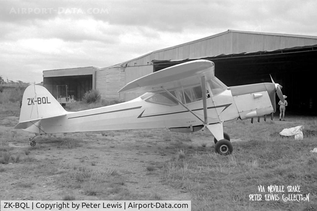 ZK-BQL, Auster J-5 Adventurer C/N 2094, Piako AC, Waharoa. 1958