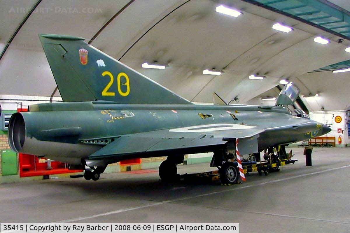 35415, Saab J-35F Draken C/N 35-415, SAAB J35F Draken [35415] (Swedish Air Force) Gothenburg-Save~SE 09/06/2008