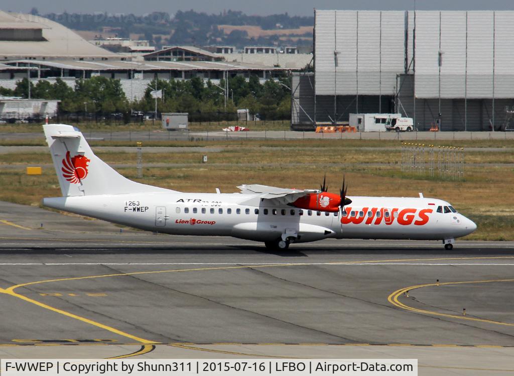 F-WWEP, 2015 ATR 72-600 C/N 1263, C/N 1263 - To be PK-WHI