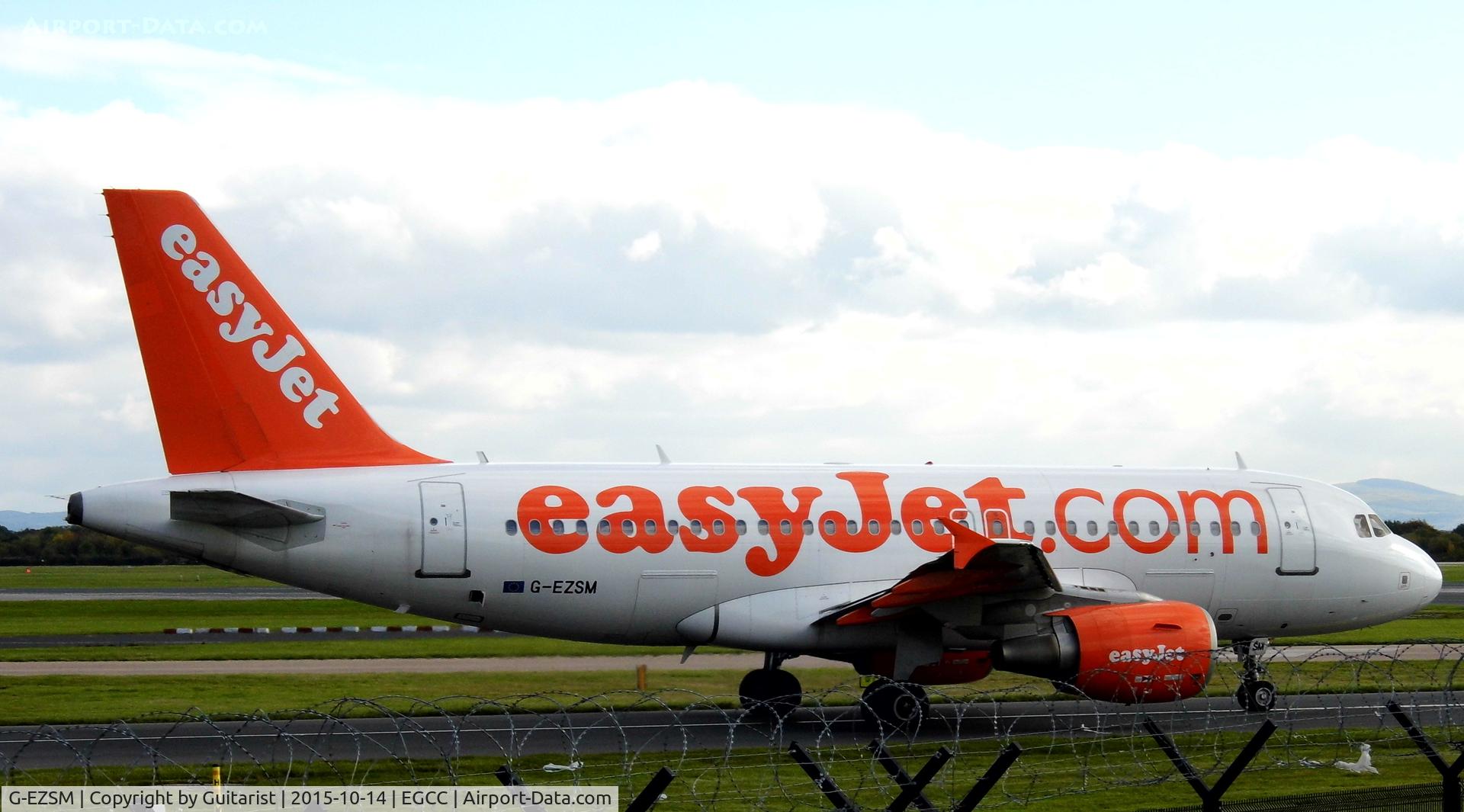 G-EZSM, 2003 Airbus A319-111 C/N 2062, At Manchester