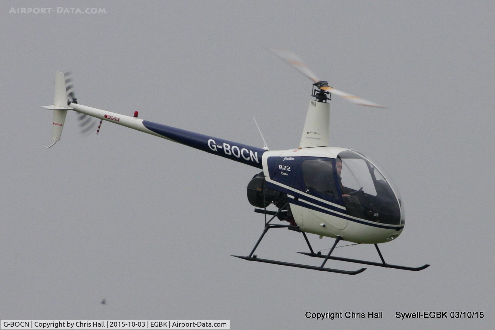G-BOCN, 1987 Robinson R22 Beta C/N 0726, at The Radial And Training Aircraft Fly-in