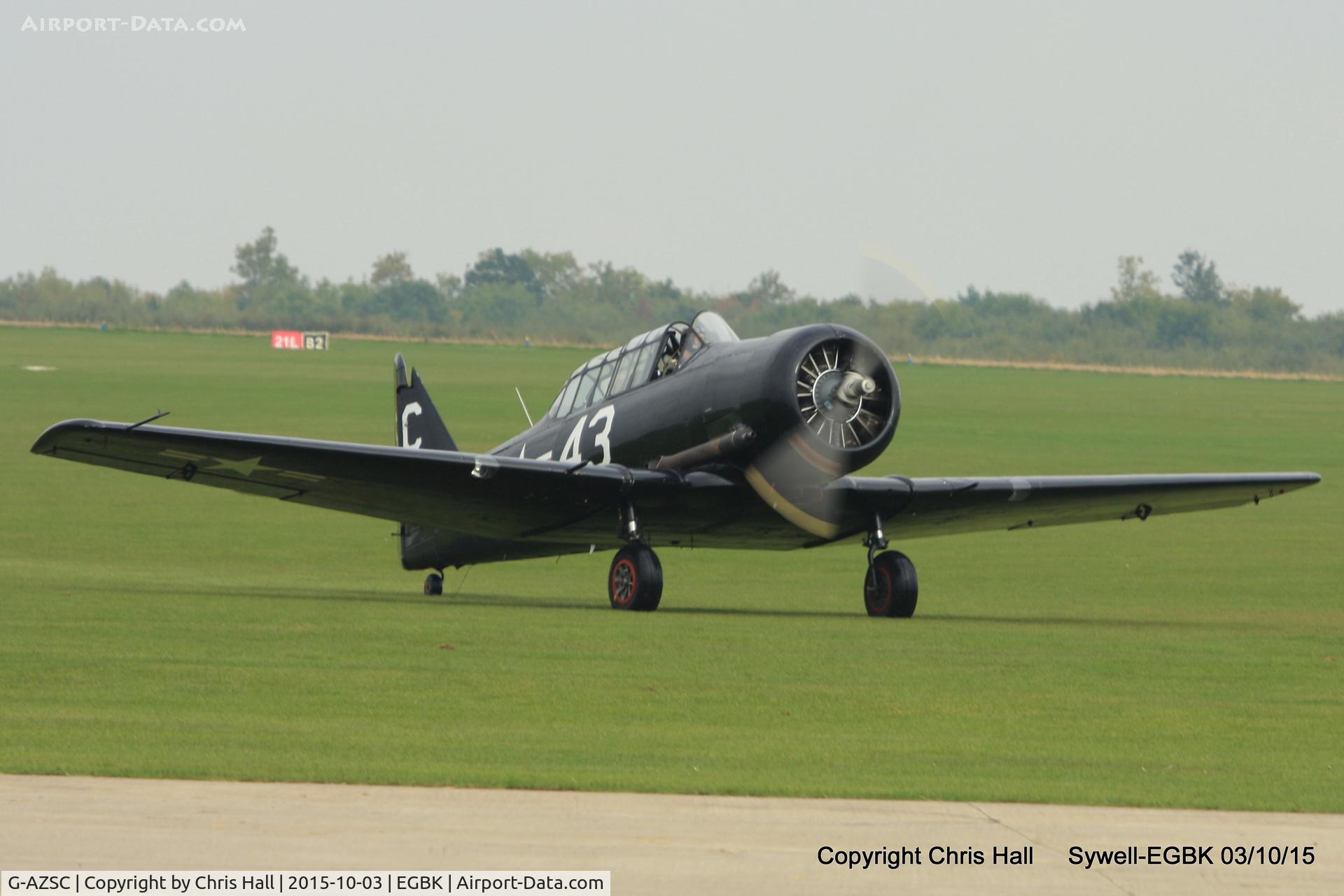 G-AZSC, 1943 Noorduyn AT-16 Harvard IIB C/N 14A-1363, at The Radial And Training Aircraft Fly-in