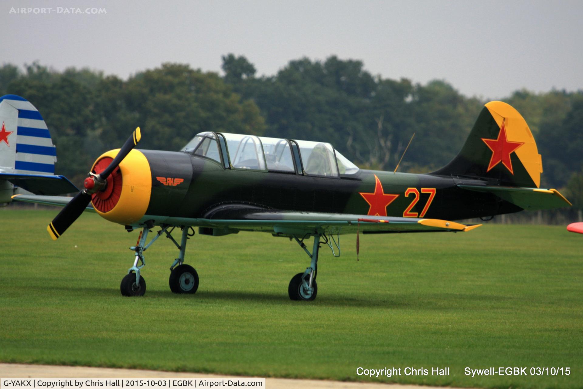 G-YAKX, 1991 Yakovlev (Aerostar) Yak-52 C/N 9111307, at The Radial And Training Aircraft Fly-in