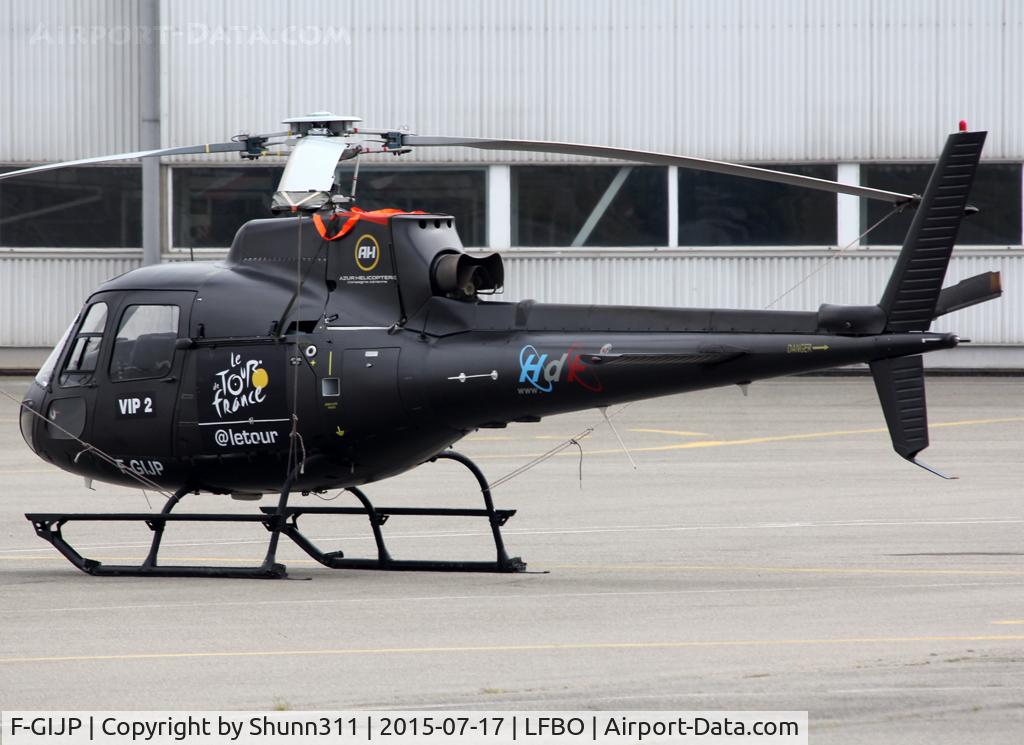 F-GIJP, Aerospatiale AS-350BA Ecureuil C/N 1672, Parked at the General Aviation area... Used by Le Tour de France 2015