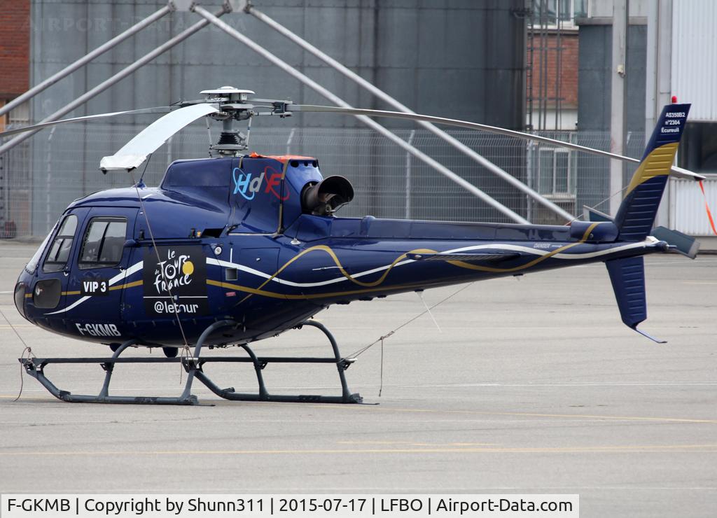 F-GKMB, Aerospatiale AS-350B-2 Ecureuil C/N 2304, Parked at the General Aviation area... Used by Le Tour de France 2015