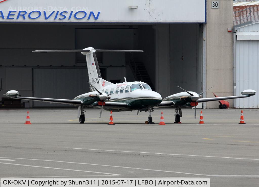 OK-OKV, 1981 Piper PA-42 Cheyenne III C/N 42-8001011, Parked at the General Aviation area...