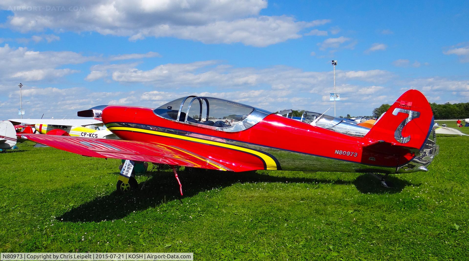 N80973, 1946 Globe GC-1B Swift C/N 1166, Nebraska-based 1946 Globe GC-1B at EAA AirVenture 2015.
