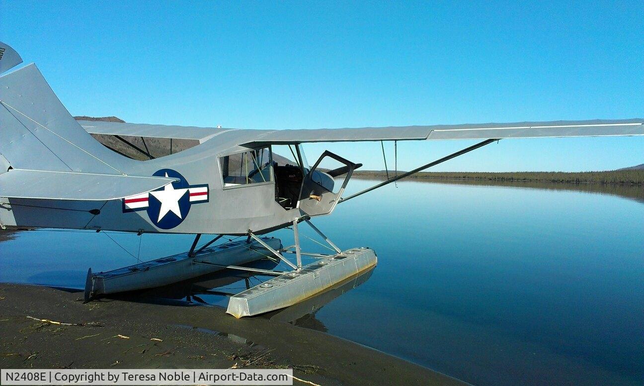 N2408E, 1946 Aeronca 7AC/CCM Champion C/N 7AC-5987, The Champ sitting on a remote Alaskan lake