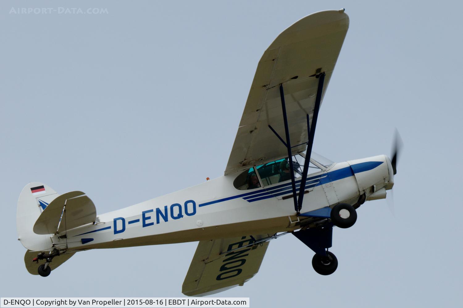 D-ENQO, Piper PA-18-150 Super Cub Super Cub C/N 18-8202, Super Cub taking off during the 2015 Schaffen-Diest fly-in.