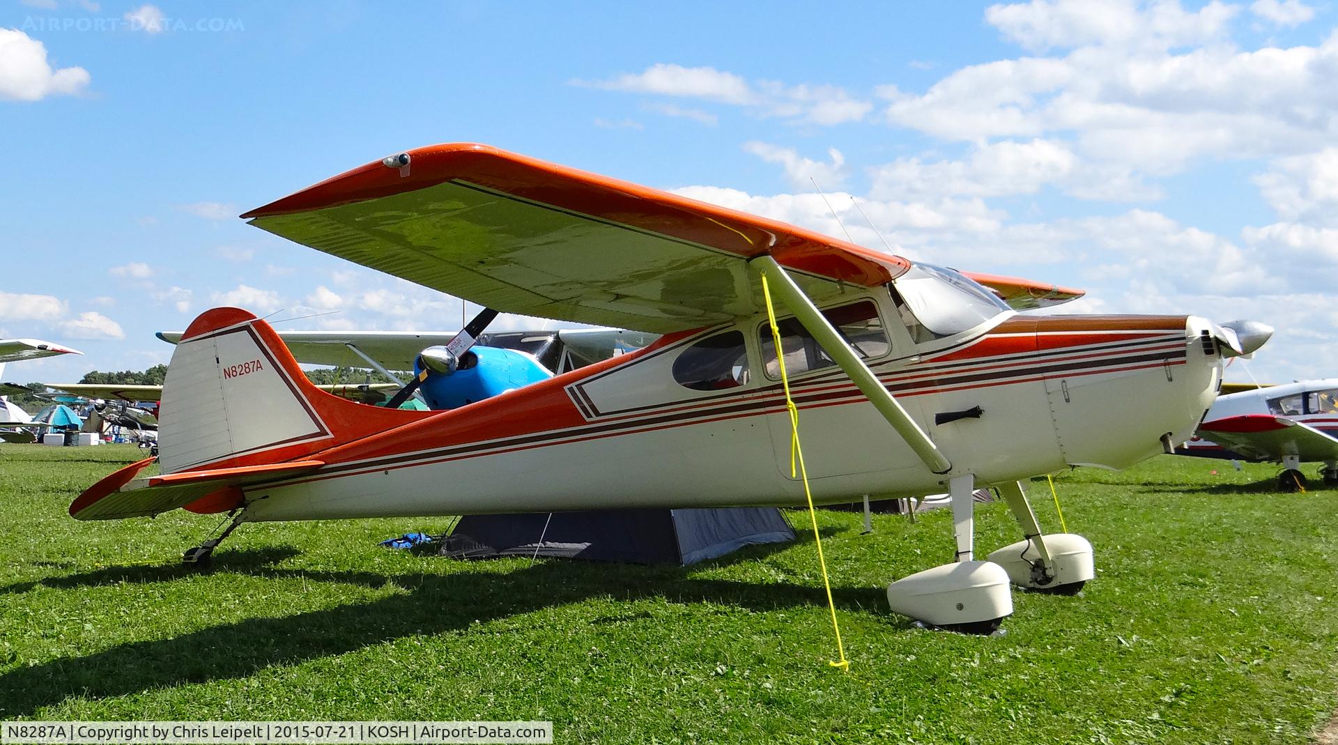 N8287A, 1952 Cessna 170B C/N 25139, Ohio-based 1952 Cessna 170B at EAA AirVenture 2015.