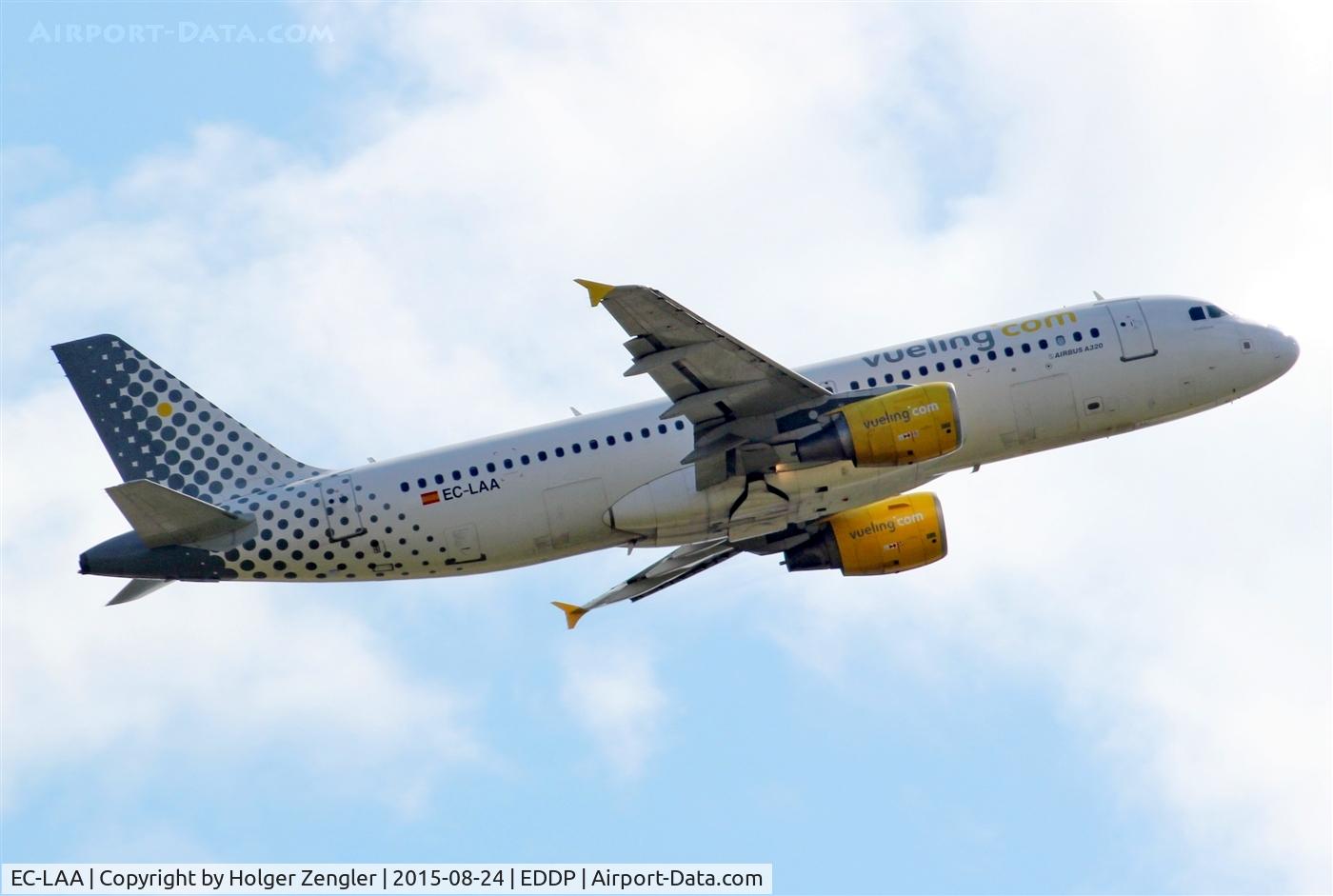 EC-LAA, 2006 Airbus A320-214 C/N 2678, BCN shuttle on weatbound departure....