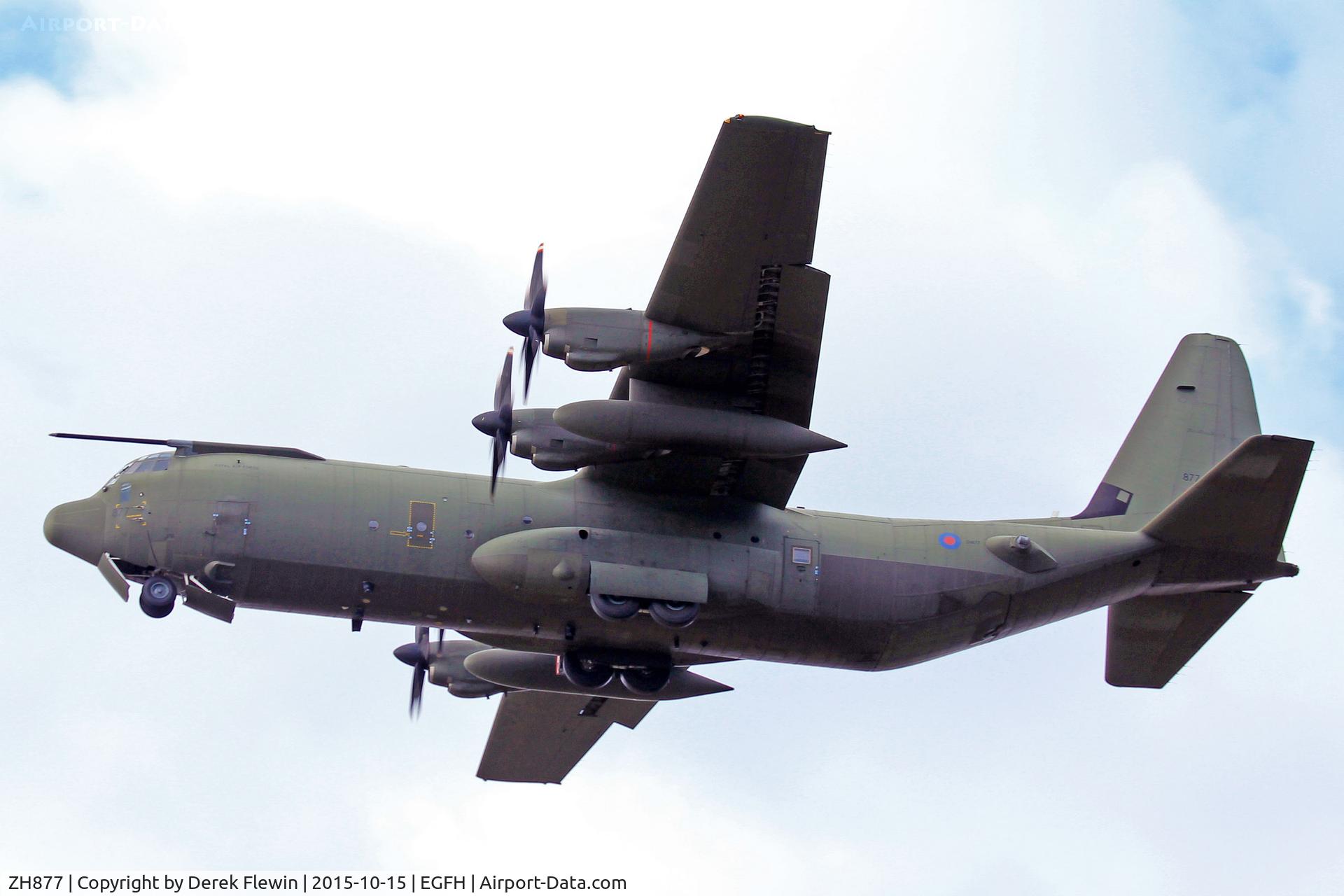 ZH877, 1998 Lockheed Martin C-130J-30 Hercules C.4 C/N 382-5461, C-130J-30, RAF Brize Norton Based, 24\30 Squadrons, callsign Reach172, previously N4081M, seen pulling out from runway 22.