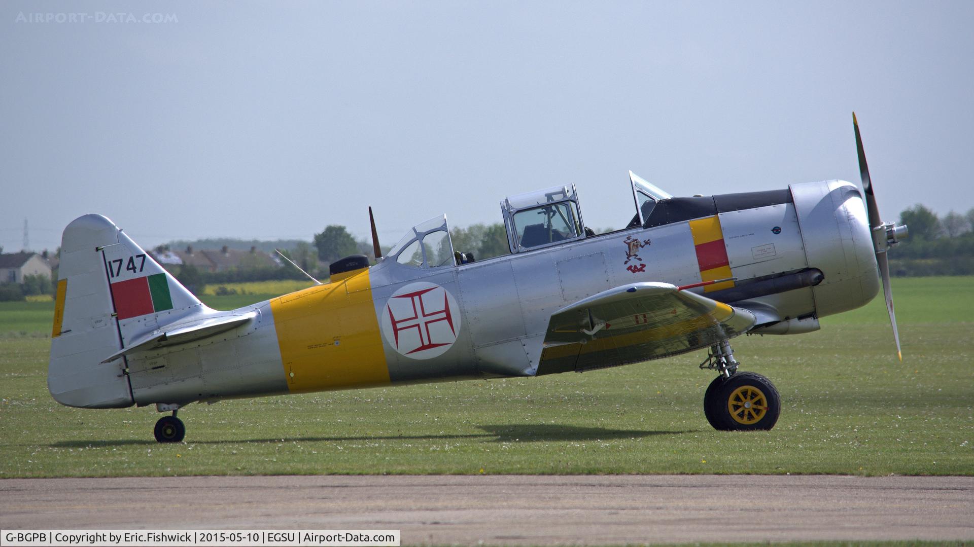 G-BGPB, 1953 Canadian Car & Foundry T-6 Harvard Mk.4 C/N CCF4-538, x. 'Taz' at The Imperial War Museum, Duxford, Cambridgeshire.