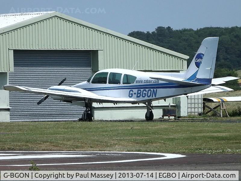 G-BGON, 1979 Gulfstream American GA-7 Cougar C/N GA7-0095, Based Aircraft receiving attention. EX:-N9527Z