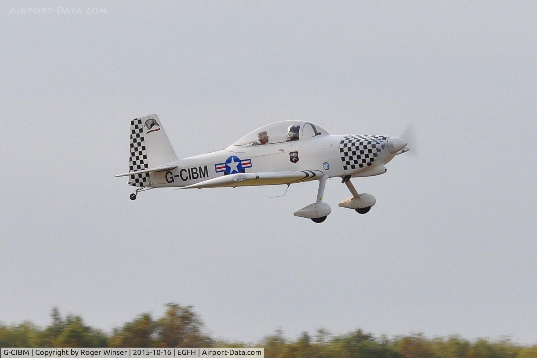 G-CIBM, 2013 Vans RV-8 C/N LAA 303-15083, Resident RV-8 departing Runway 04 for a local flight.