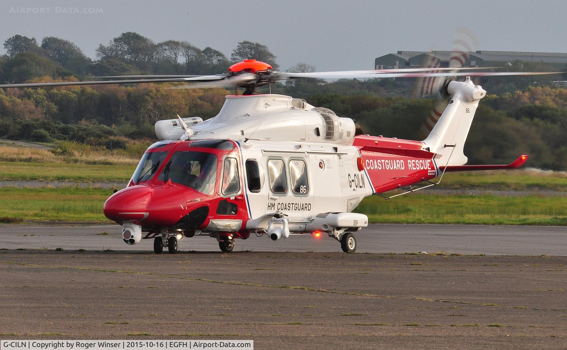 G-CILN, 2014 AgustaWestland AW-139 C/N 31586, Visiting HM Coastguard rescue helicopter (Rescue 187).