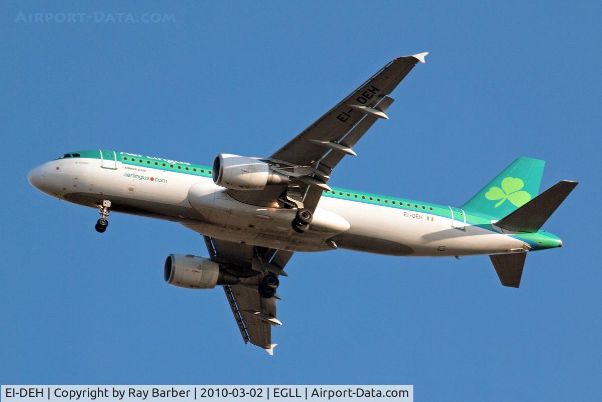 EI-DEH, 2004 Airbus A320-214 C/N 2294, Airbus A320-214 [2294] (Aer Lingus) Home~G 02/03/2010. On approach 27R wearing  Aer Lingus.com titles