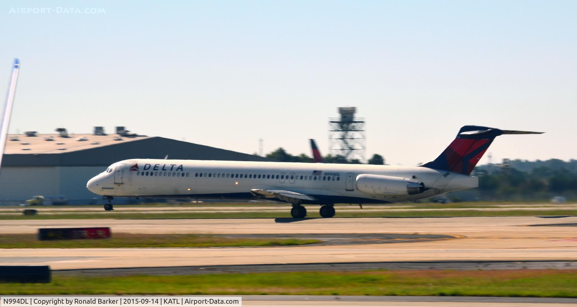 N994DL, 1991 McDonnell Douglas MD-88 C/N 53346, Takeoff Atlanta