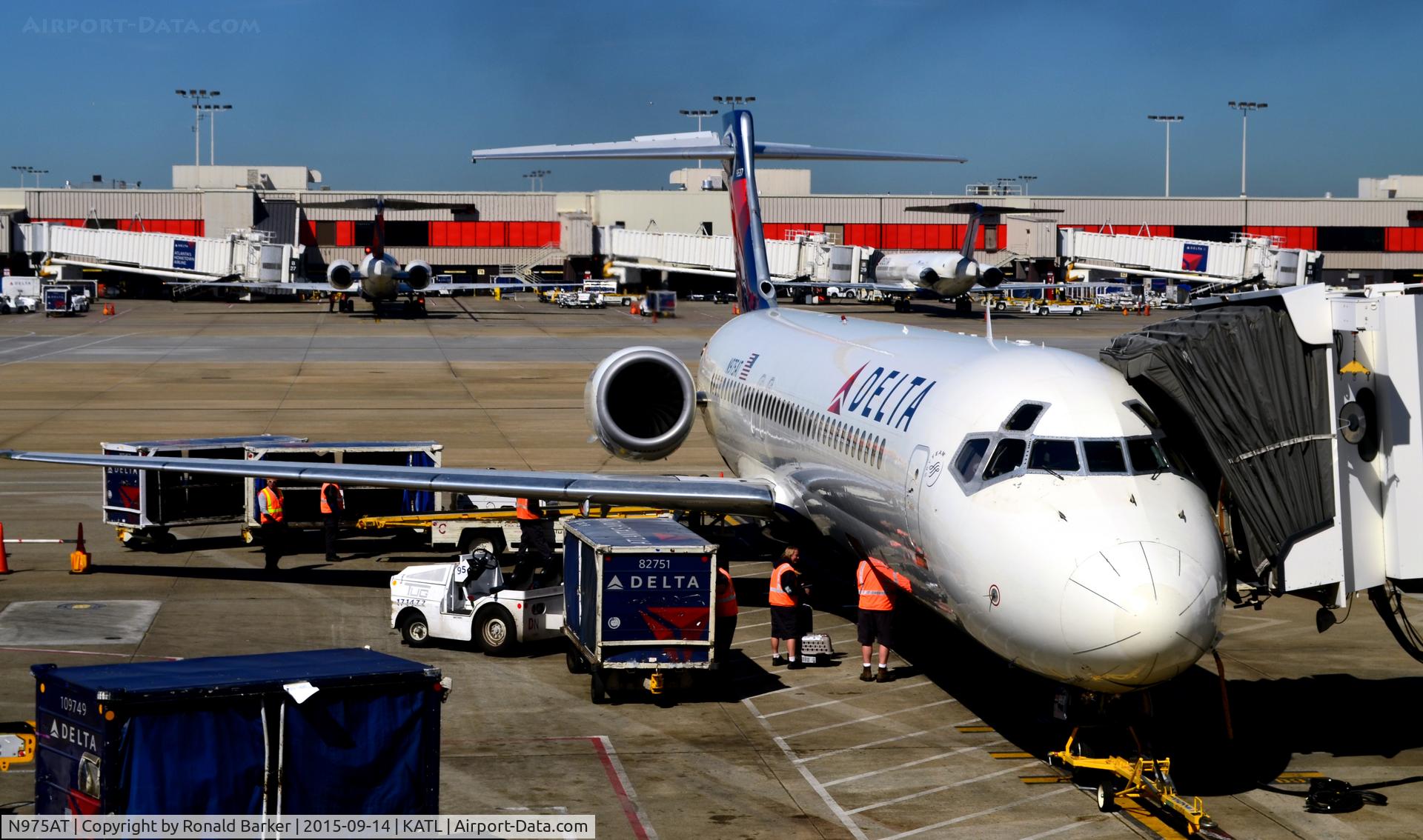 N975AT, 2002 Boeing 717-200 C/N 55035, At the gate Atlanta